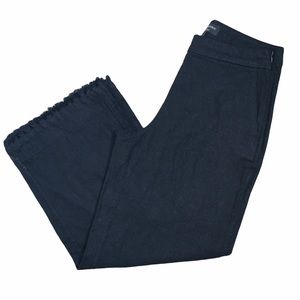 Banana Republic Black Wide Leg Tassel Fringe Pants